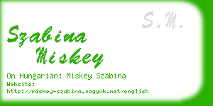 szabina miskey business card
